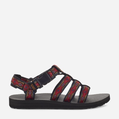 Teva Original Dorado - Women's Teva Hiking Sandals - Black / Red | India (XCZE84016)